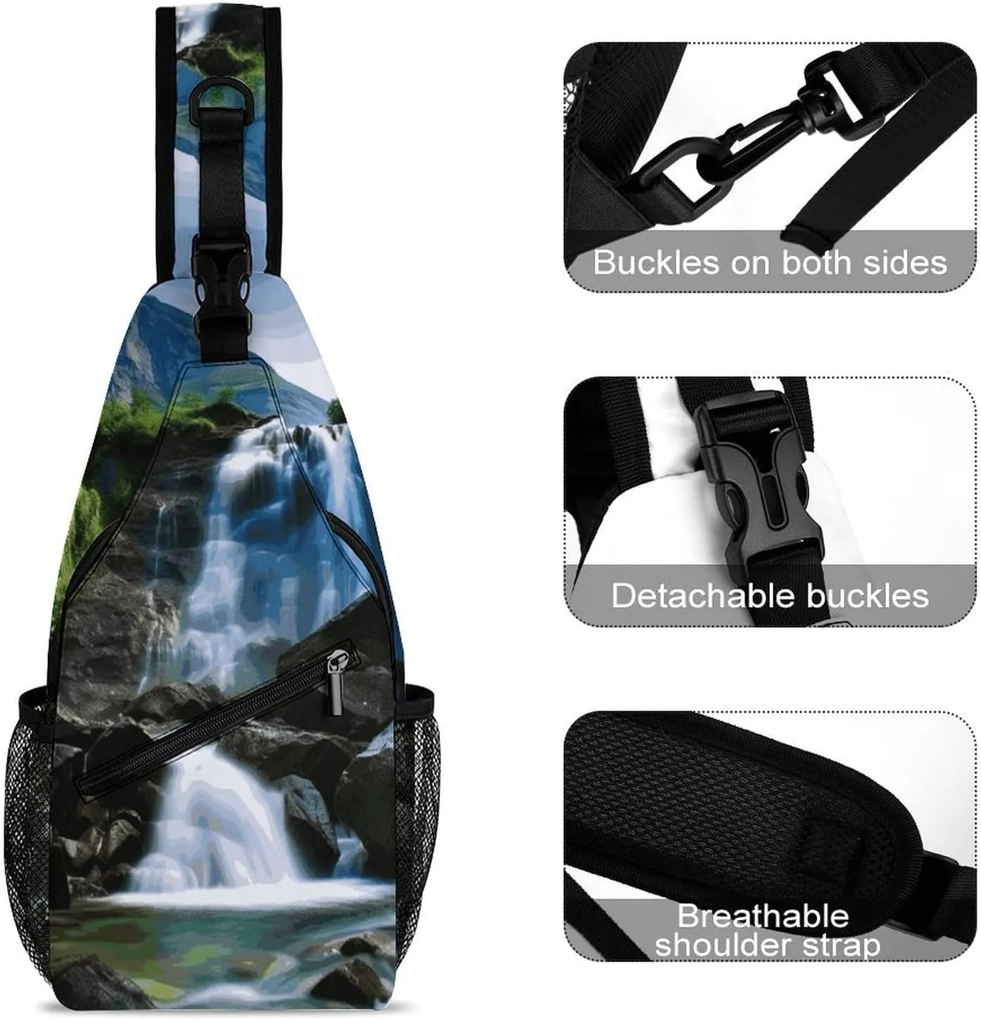 Crossbody Sling Bag Whale Backpack Sling Bag Travel Hiking Chest Bag Shoulder Bag Daypack