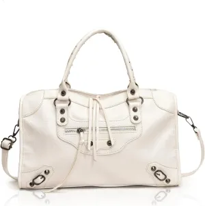 Crossbody Tote Bag for Women – Rivet Studded Hobo Shoulder Purse, Trendy Goth Work Boston Bag