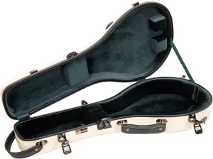 Crossrock A-Style Mandolin Case for Gibson A4-100% Fiberglass Hardshell with TSA Lock, Reinforced Steel Latches & Detachable Padded Shoulder Straps - Milky White (CRF2020MAGMW)