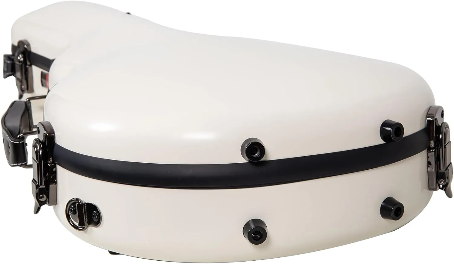 Crossrock A-Style Mandolin Case for Gibson A4-100% Fiberglass Hardshell with TSA Lock, Reinforced Steel Latches & Detachable Padded Shoulder Straps - Milky White (CRF2020MAGMW)