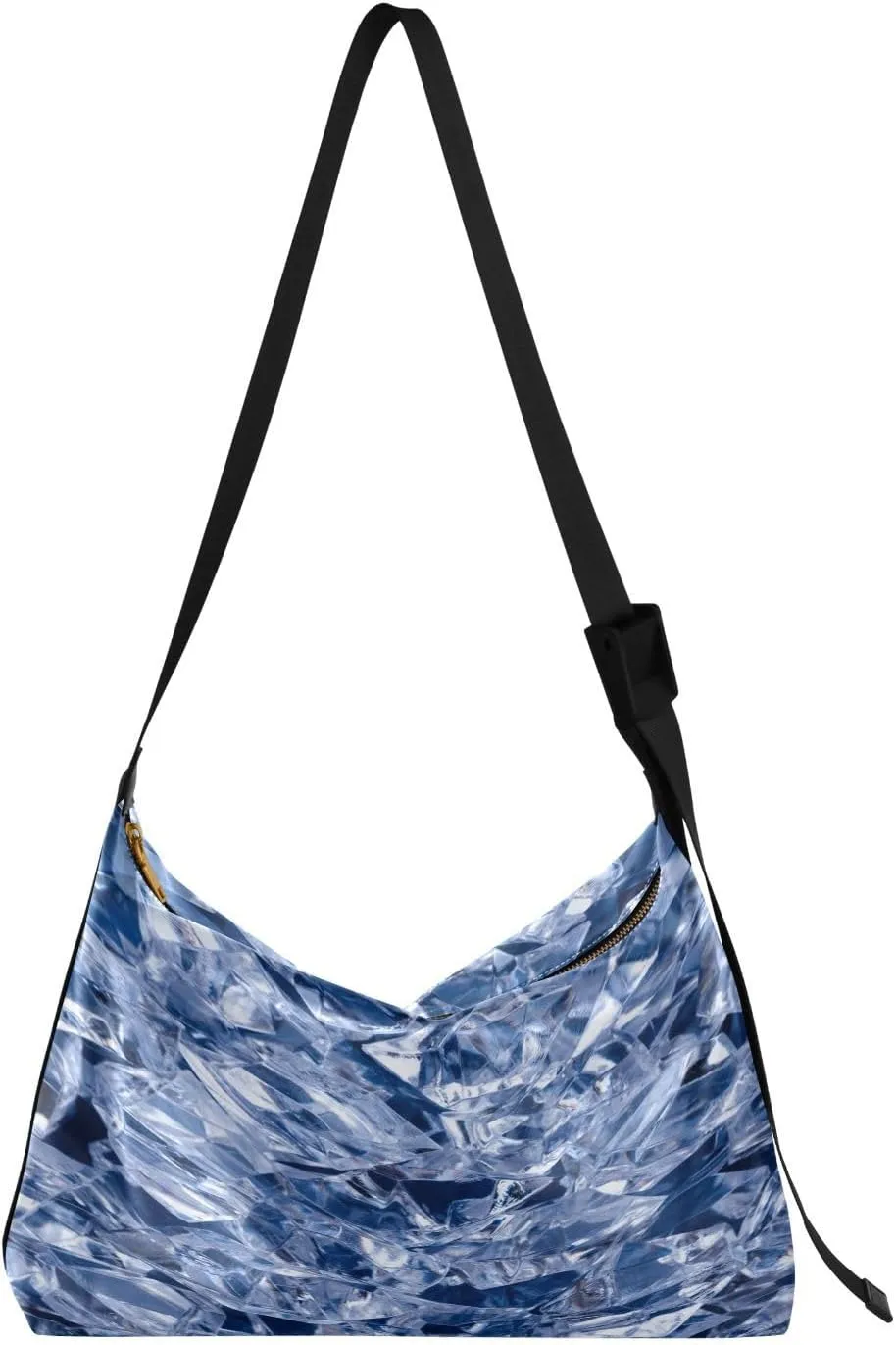Crushed Ice Womens Shoulder Bag Hobo Crossbody Leather Casual Tote Bag for Women Large Abstract Handbag Shopping Bag