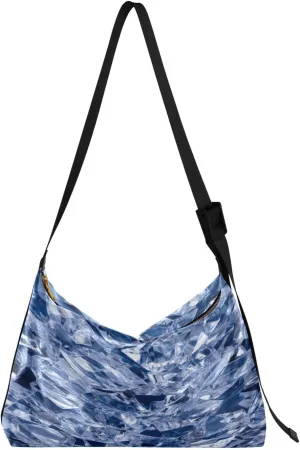 Crushed Ice Womens Shoulder Bag Hobo Crossbody Leather Casual Tote Bag for Women Large Abstract Handbag Shopping Bag