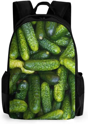 Cucumbers Fashion Backpack Light Weight Daily Travel Hiking Laptop Shoulder Bag