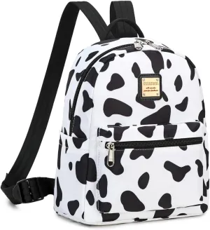 Cusangel Cow Small Purse Backpack For Women, Small Backpack,Mini Backpack Purse for Women Girls,10L little cute backpack,teen Girl work travel Shopping malls, farms, para daypack,mochila vaca pequeña