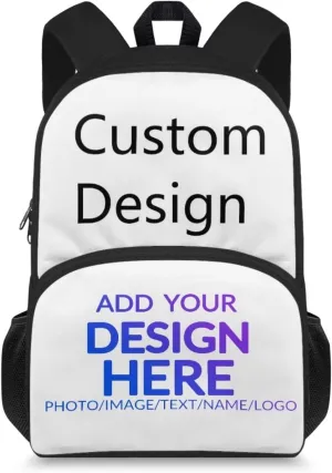 Custom Backpack for Kids Boys Girls, Children Personalized Backpack with Name Text Customized Daypack Schoolbag for Student Bookbag