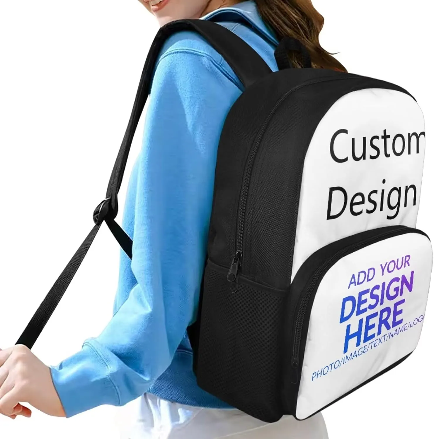 Custom Backpack for Kids Boys Girls, Children Personalized Backpack with Name Text Customized Daypack Schoolbag for Student Bookbag