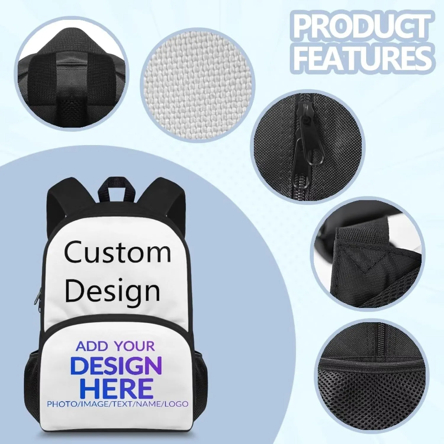 Custom Backpack for Kids Boys Girls, Children Personalized Backpack with Name Text Customized Daypack Schoolbag for Student Bookbag