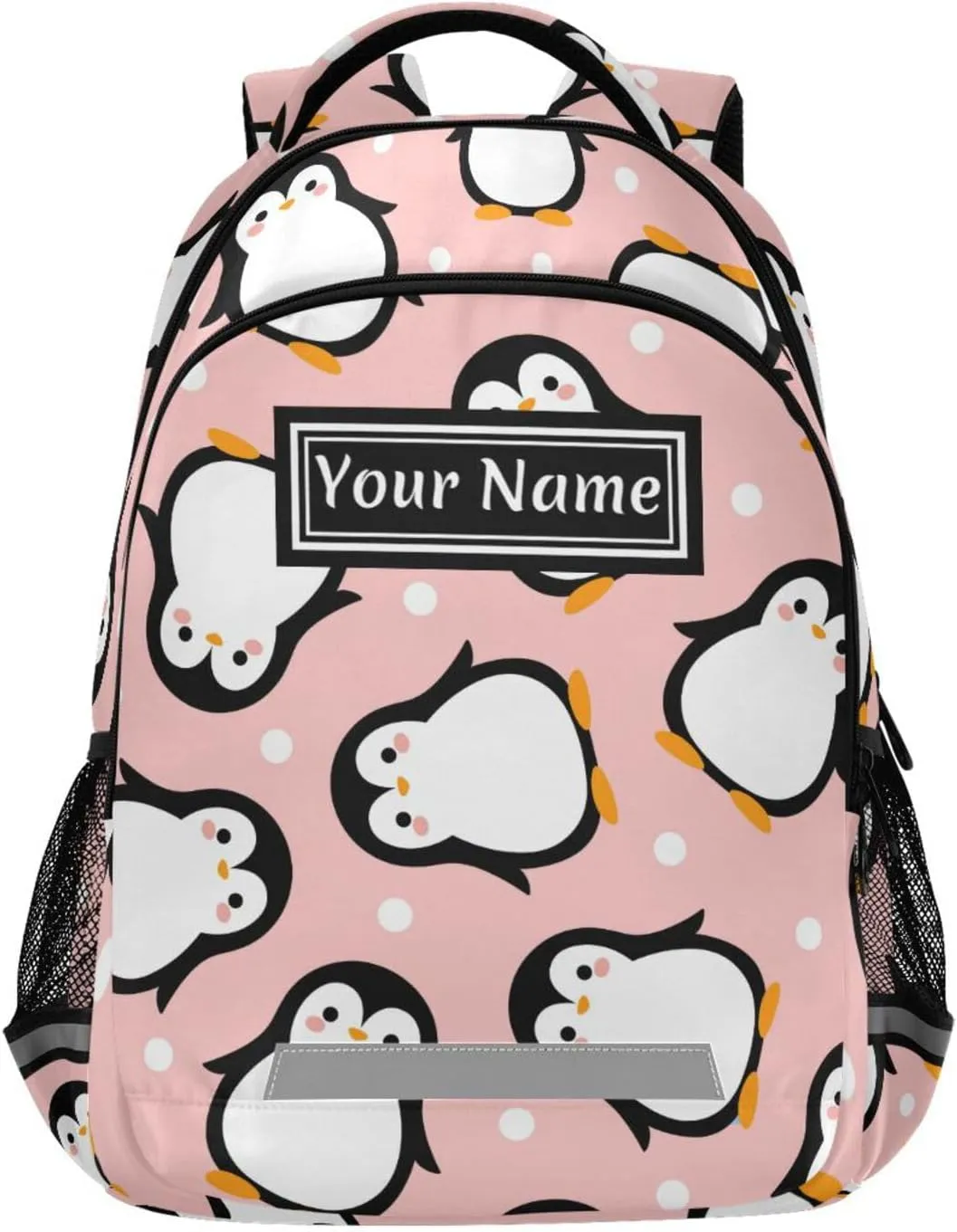 Custom Backpack for Men Women Cute Penguin Personalized Name Kids Backpack for Girls Boys Customized Travel Laptop Bag Casual Backpacks