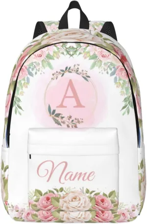 Custom Backpack for Men Women, Personalized Backpack with Name, Customized Casual Backpacks Gifts for Picnic Travel Camping Work 16in