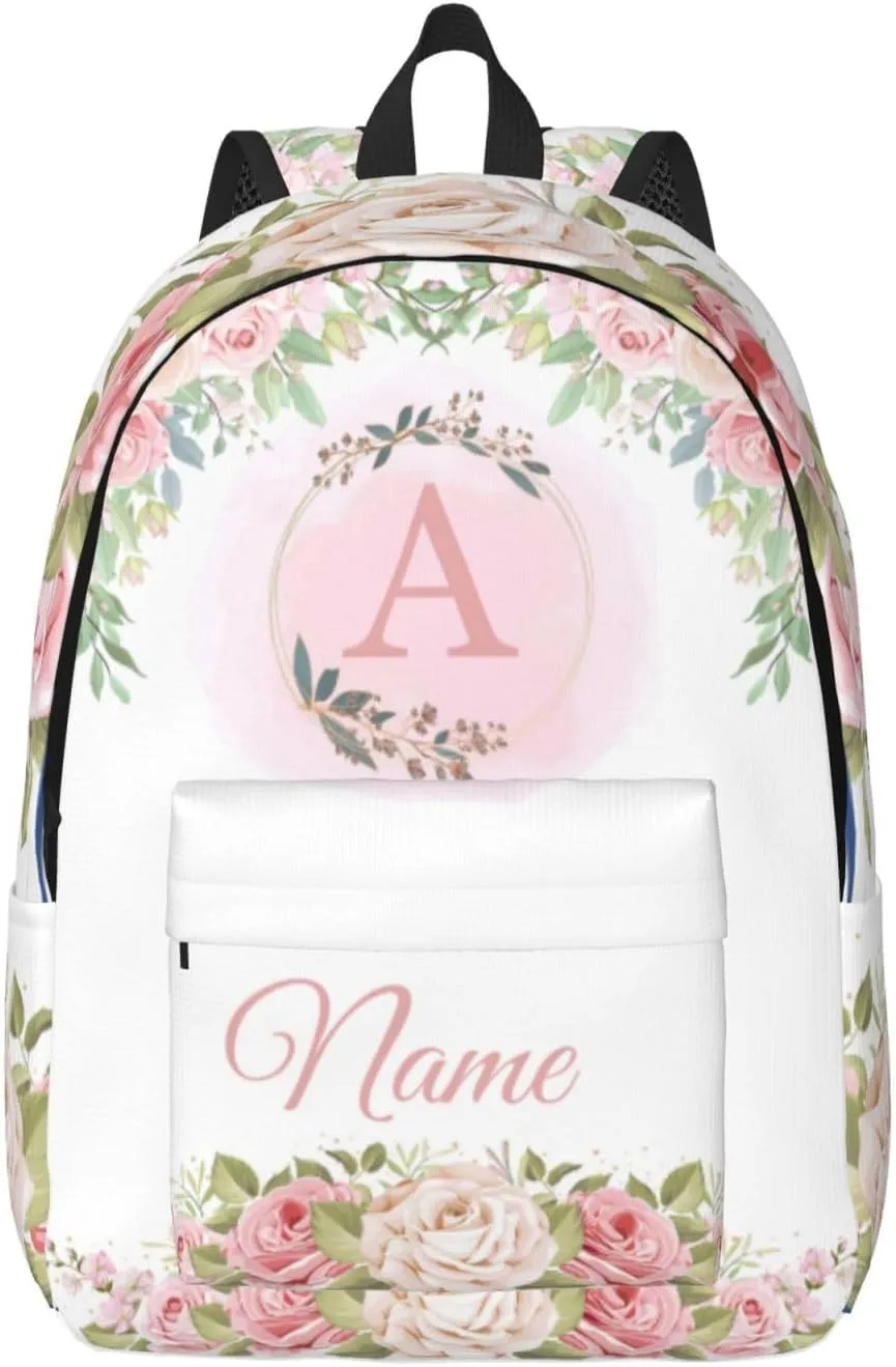 Custom Backpack for Men Women, Personalized Backpack with Name, Customized Casual Backpacks Gifts for Picnic Travel Camping Work 16in