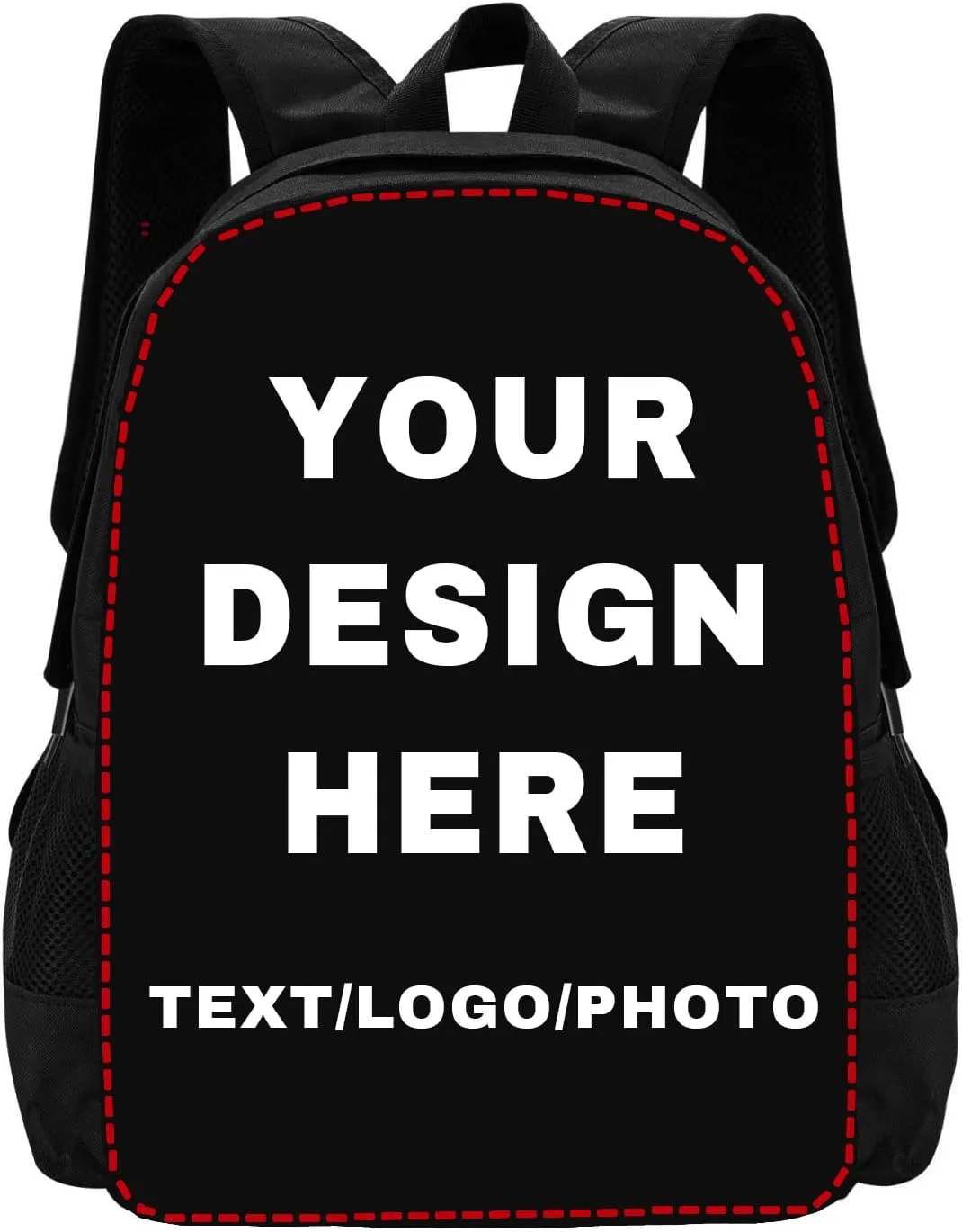 Custom Backpack for Mens Womens Personalized Backpacks with Photo Text Customize Casual Laptop Backpack for Travel Camping 17in