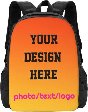 Custom Backpack For Women Men,Personalized Daypacks With Photo/Text/Logo Design,Customized Large Capacity Laptop Backpack,Casual Travel Computer Bag For Travel Camping