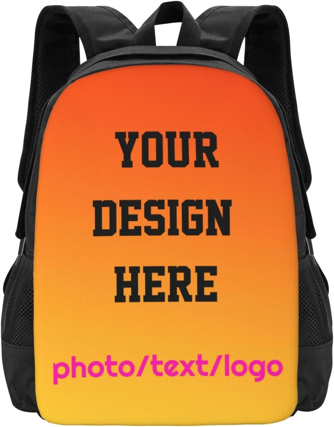 Custom Backpack For Women Men,Personalized Daypacks With Photo/Text/Logo Design,Customized Large Capacity Laptop Backpack,Casual Travel Computer Bag For Travel Camping
