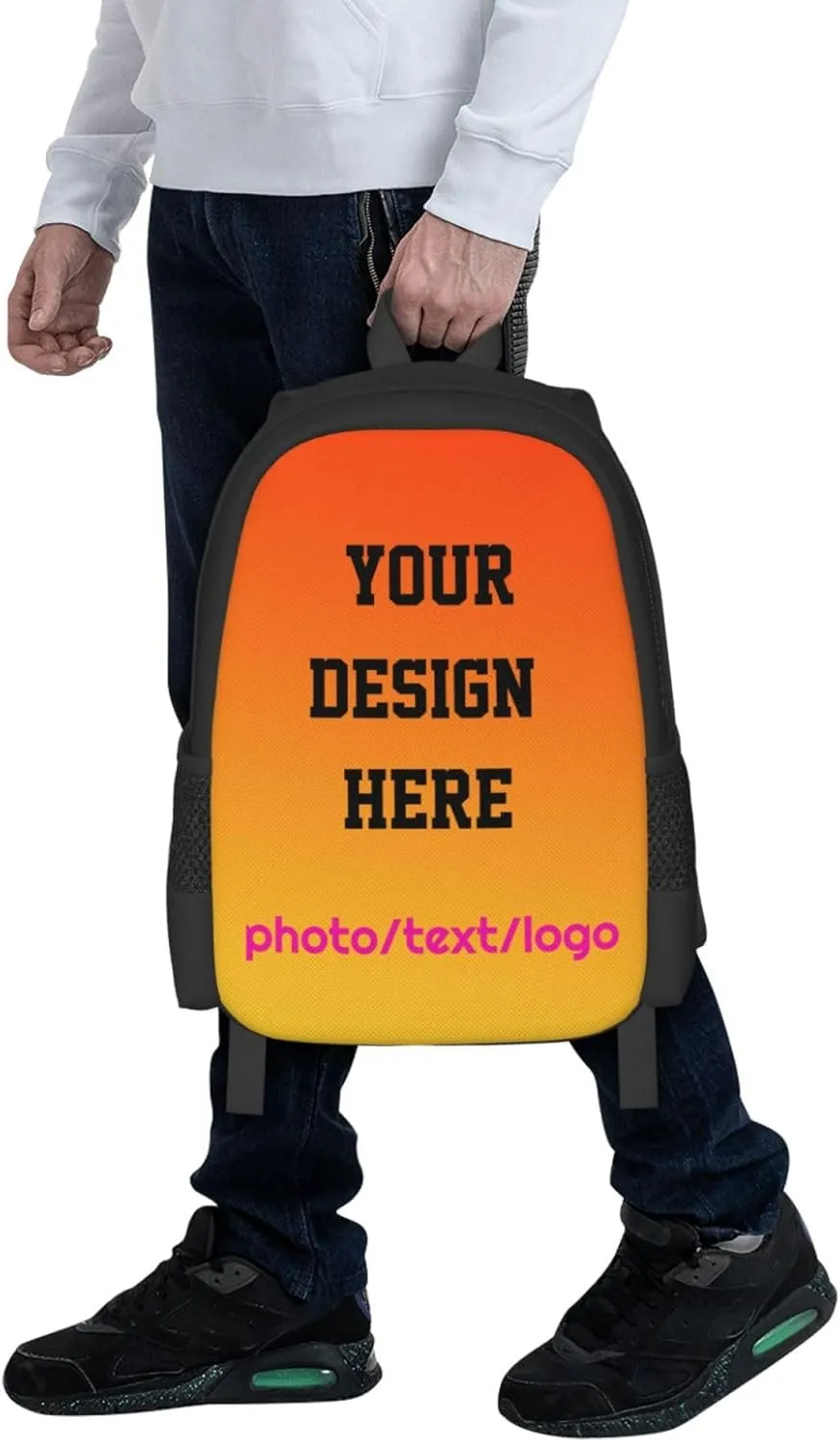 Custom Backpack For Women Men,Personalized Daypacks With Photo/Text/Logo Design,Customized Large Capacity Laptop Backpack,Casual Travel Computer Bag For Travel Camping