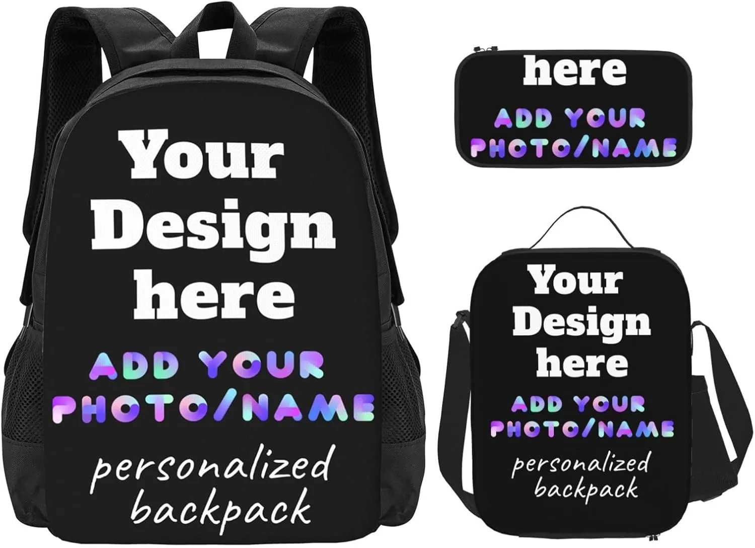Custom Backpack Personalized Large Capacity Shoulder Bookbag Custom Laptop Bag Customizable Backpack for Kids