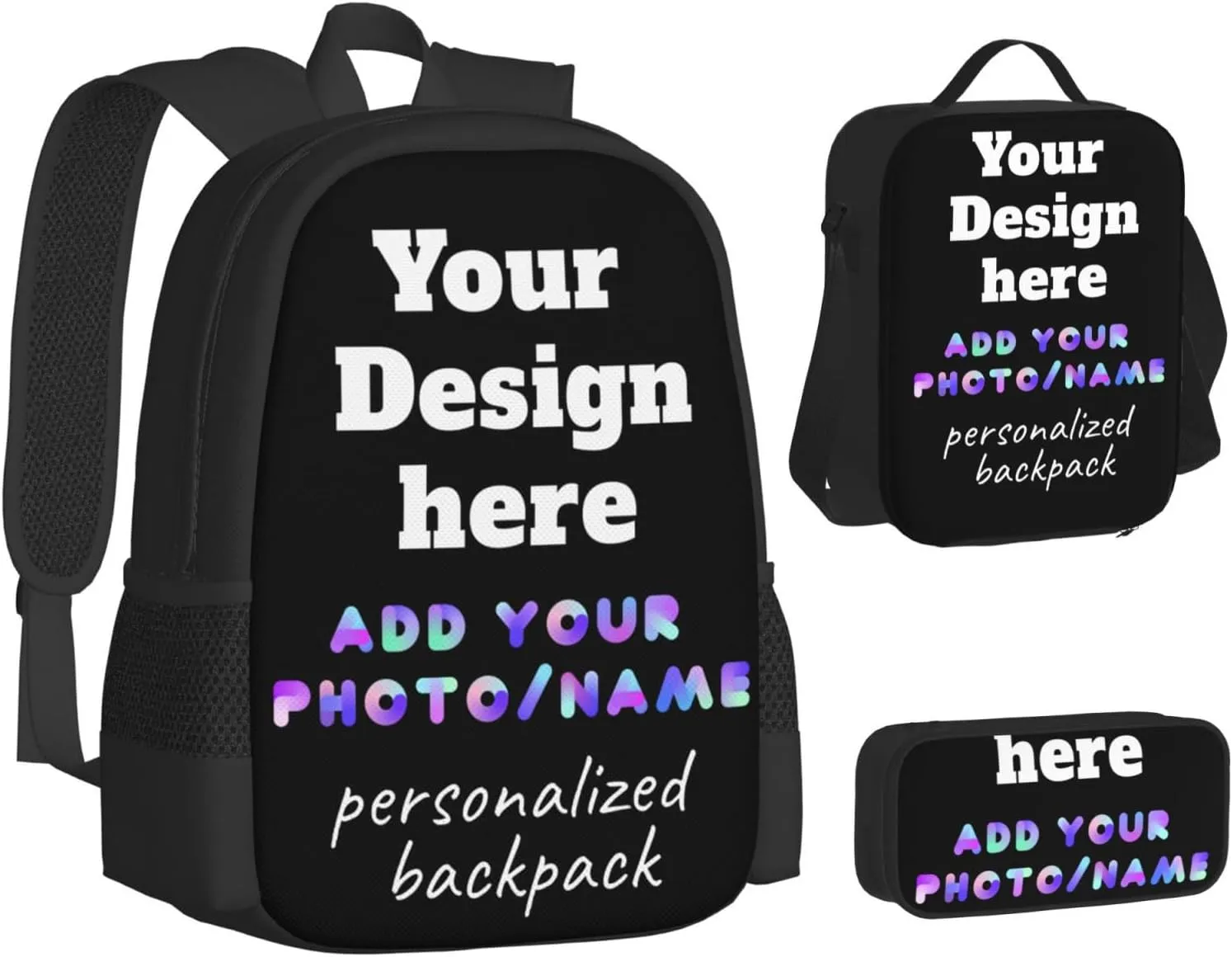 Custom Backpack Personalized Large Capacity Shoulder Bookbag Custom Laptop Bag Customizable Backpack for Kids