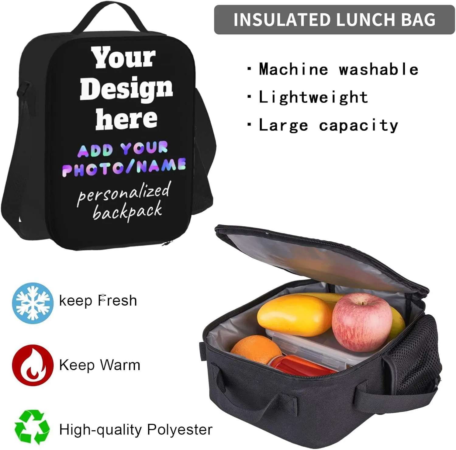 Custom Backpack Personalized Large Capacity Shoulder Bookbag Custom Laptop Bag Customizable Backpack for Kids