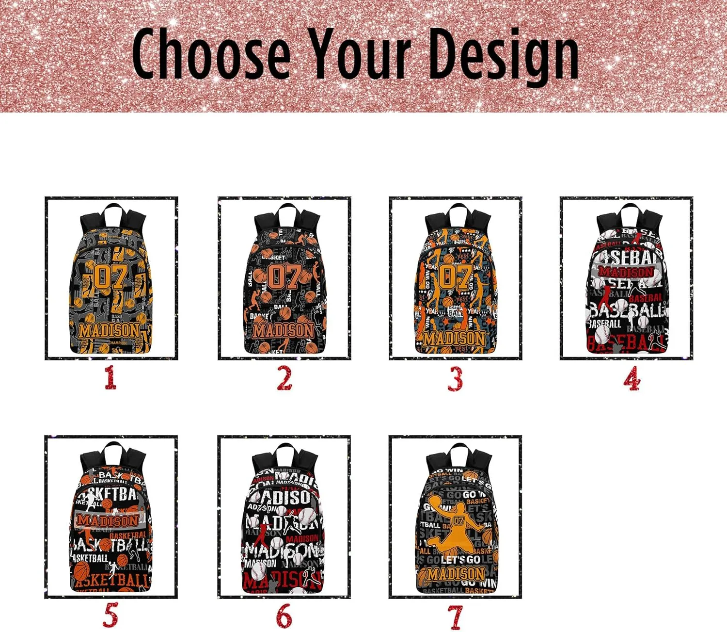 Custom Backpacks Lunch Bag for Boys, Personalized Kids Bookbag School Bag for Preschool Kindergarten with Name Back to School Basketball Travel Bag Back Pack