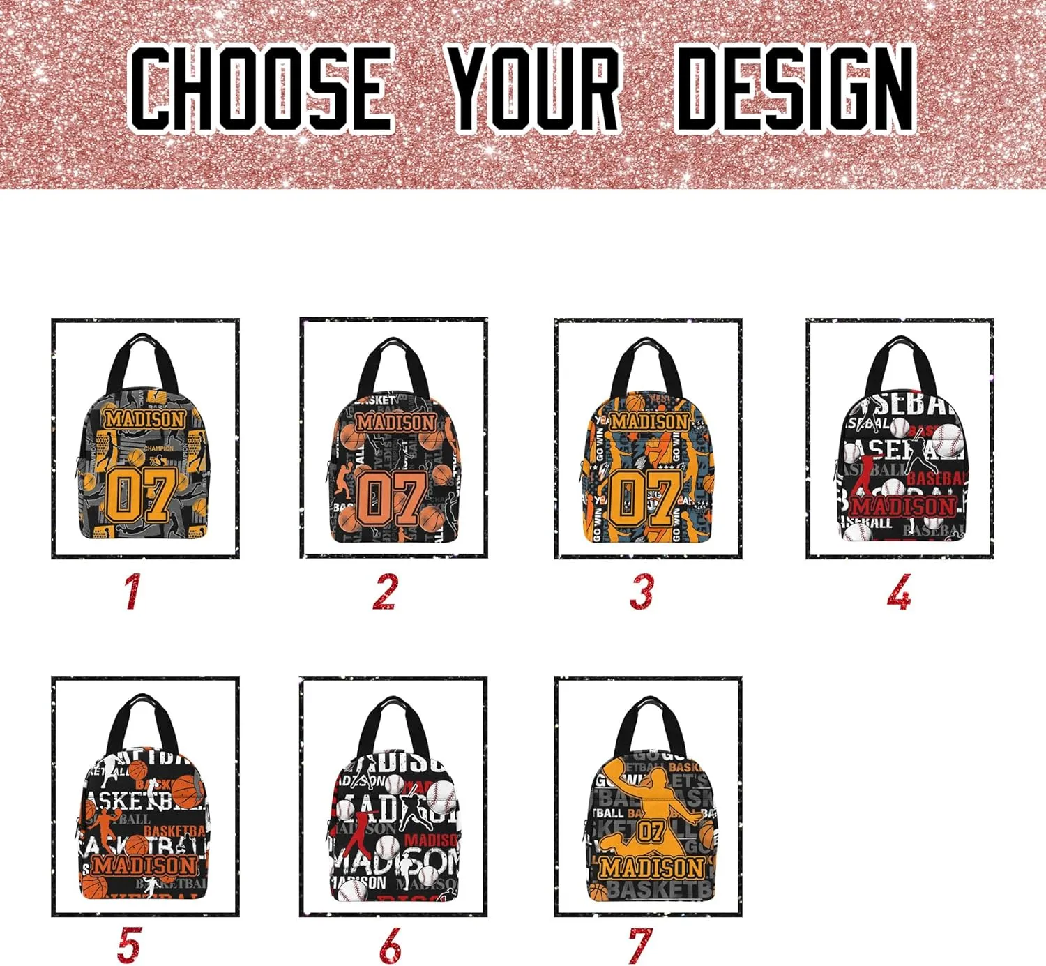 Custom Backpacks Lunch Bag for Boys, Personalized Kids Bookbag School Bag for Preschool Kindergarten with Name Back to School Basketball Travel Bag Back Pack