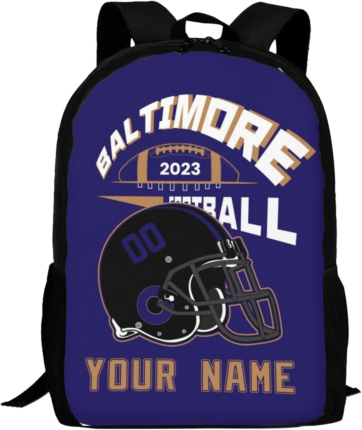 Custom Baltimore Backpack Laptop Gifts Bag Personalized Name Number Teen Book Bag Boy Girl Men Women Shoulder Bag