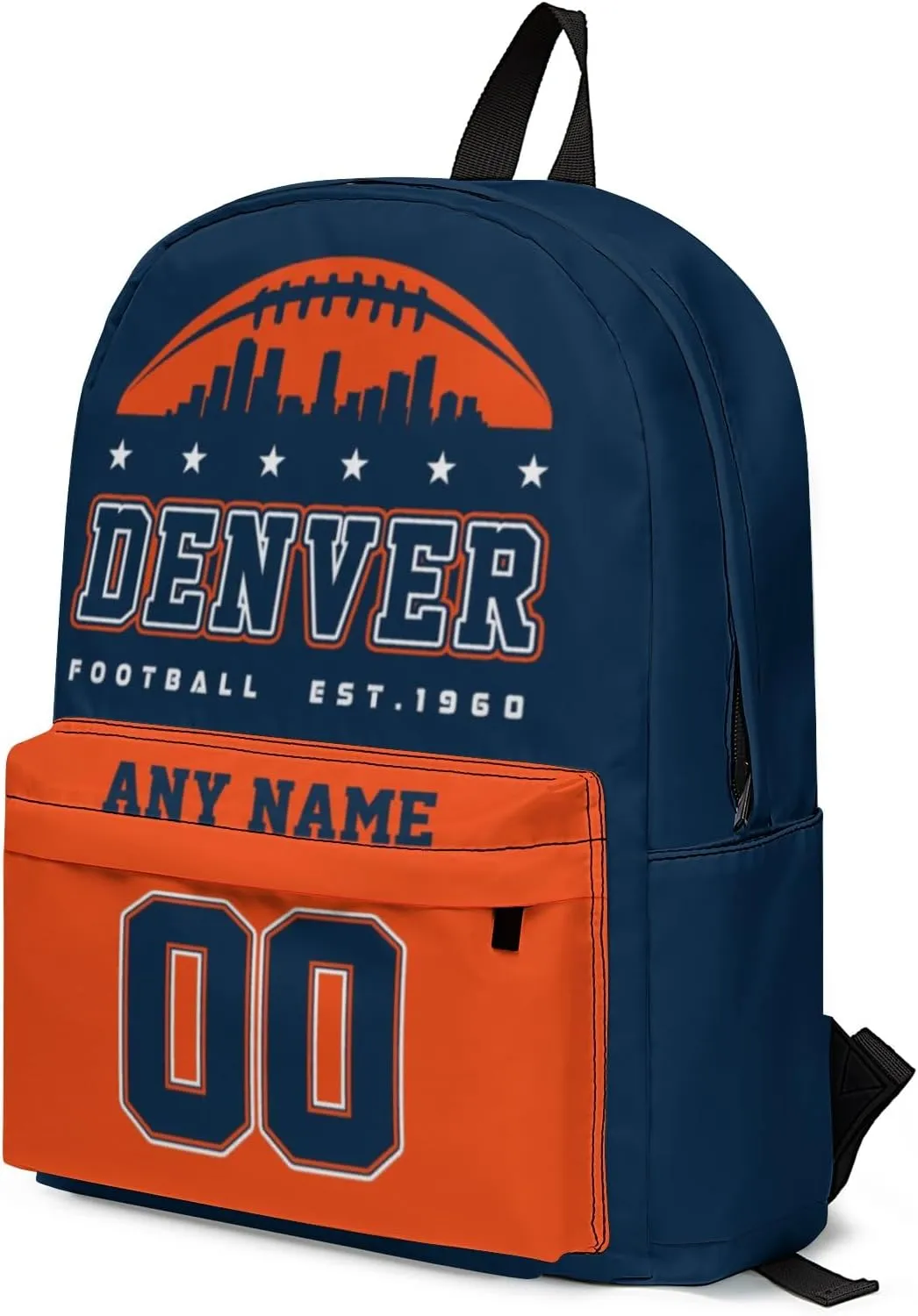 Custom Denver Backpacks Personalized Name And Number Backpack Travel Bag Shoulder Bag Gifts for Men Women