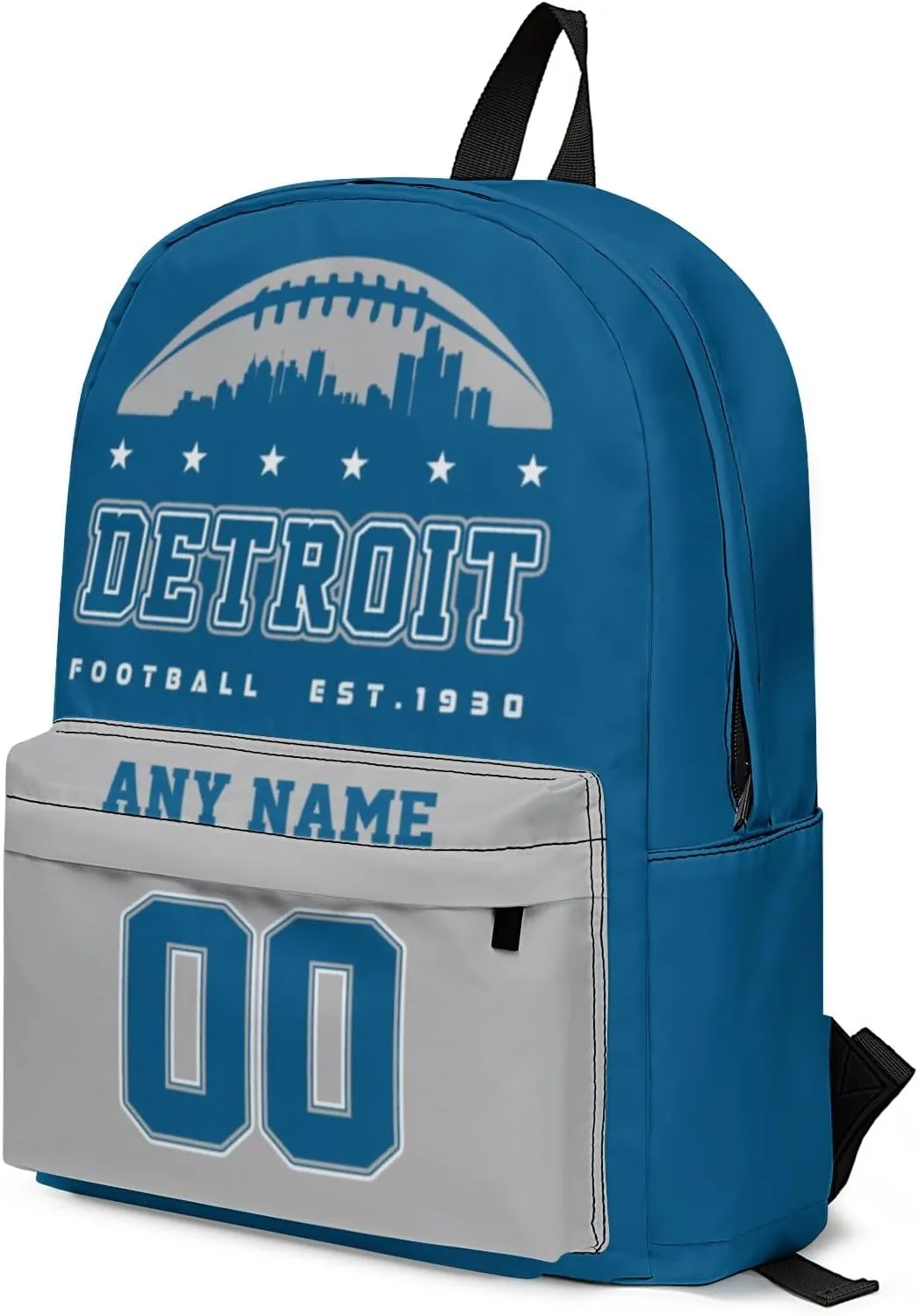 Custom Detroit Backpacks Personalized Name And Number Backpack Travel Bag Shoulder Bag Gifts for Men Women