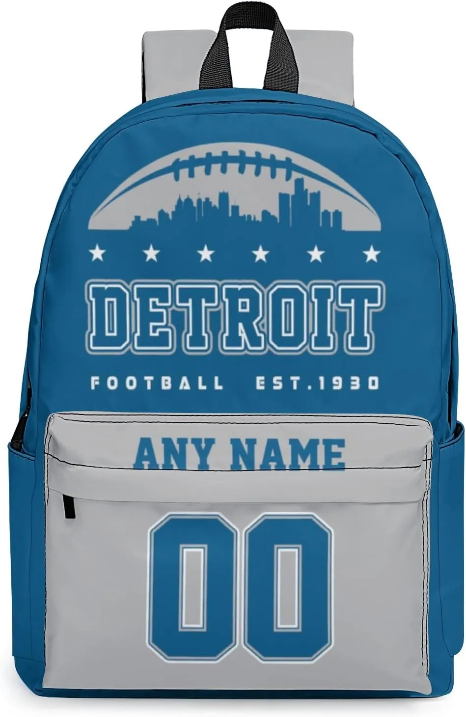 Custom Detroit Backpacks Personalized Name And Number Backpack Travel Bag Shoulder Bag Gifts for Men Women