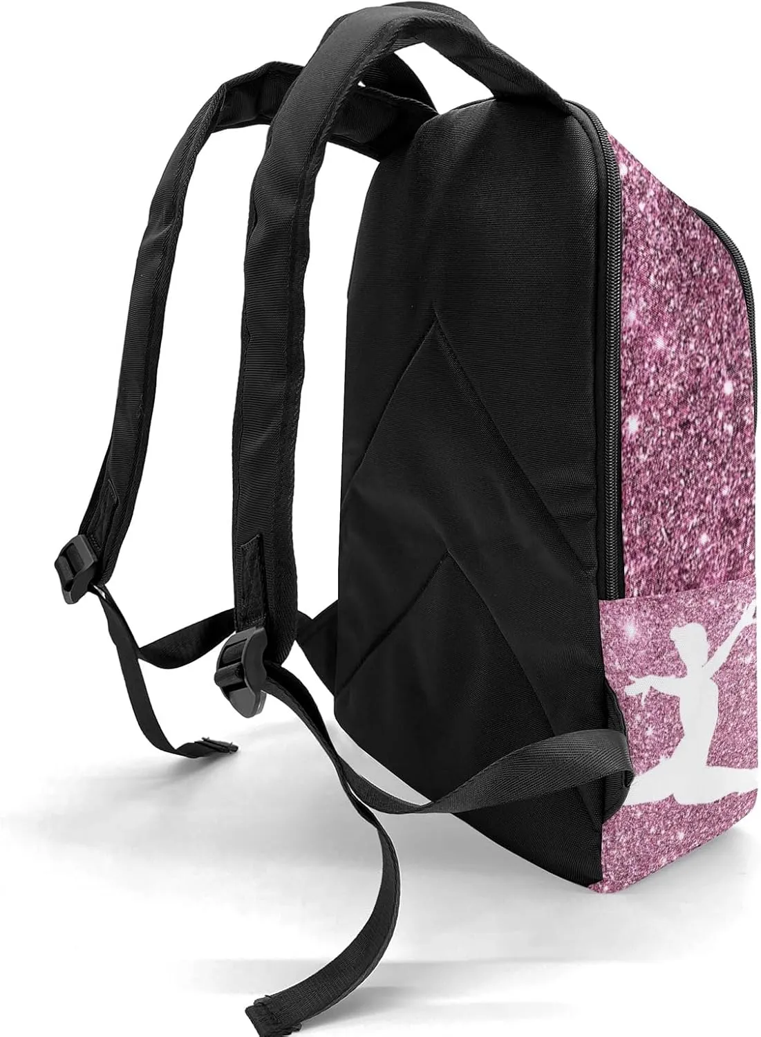 Custom Glitter Inbakerdoek Rhythmic Gymnastics Jump School Backpack Casual College Backpack Lightweight Travel Backpack with Name