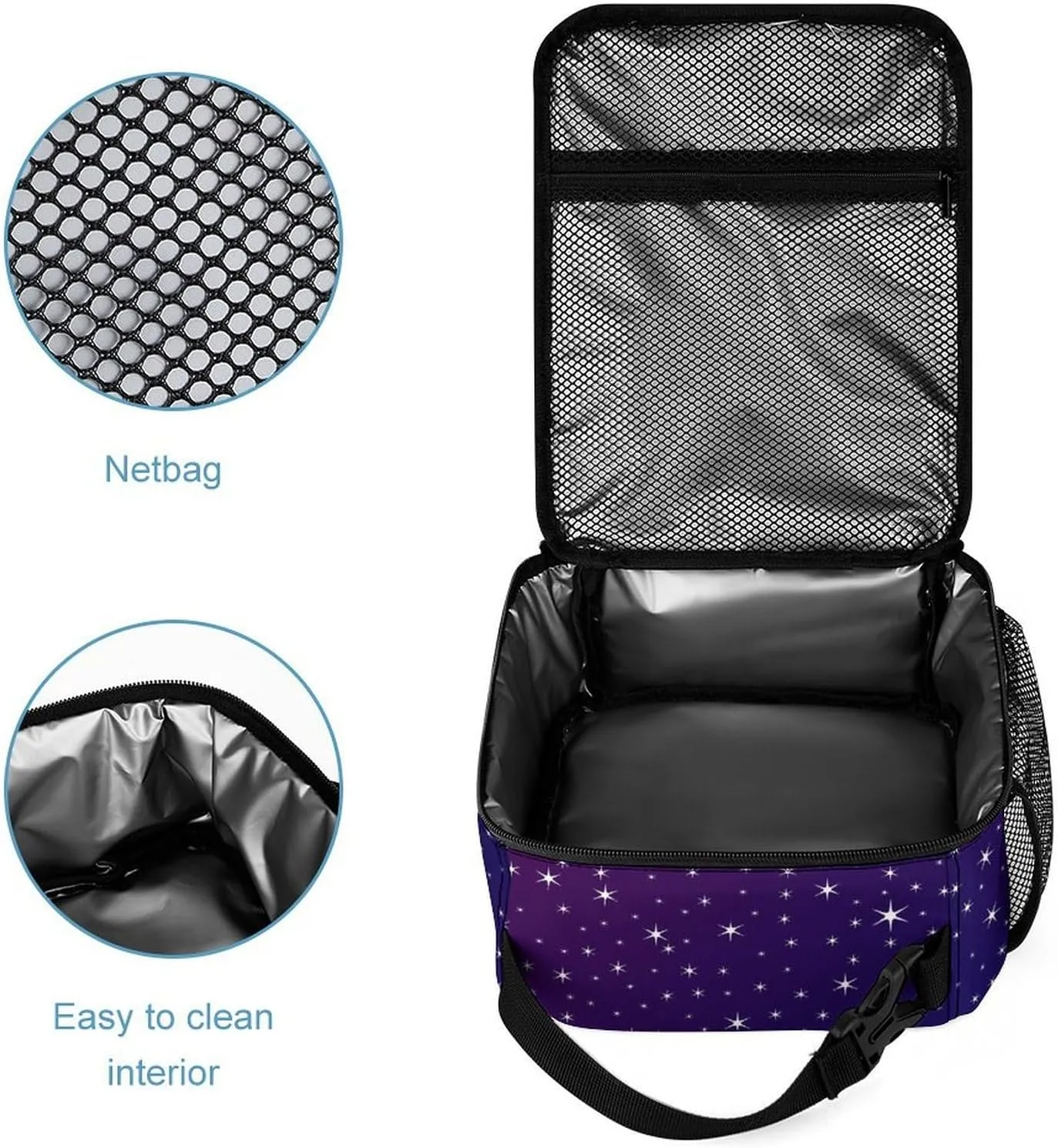 Custom Raccoon Backpack with Lunch Box & Pencil Case, 16 Inch Cute Raccoons Themed Bookbag, Adjustable Lightweight Large Capacity, Colorful Daily Casual Animal Purple Backpacks Set with Lunch Bag