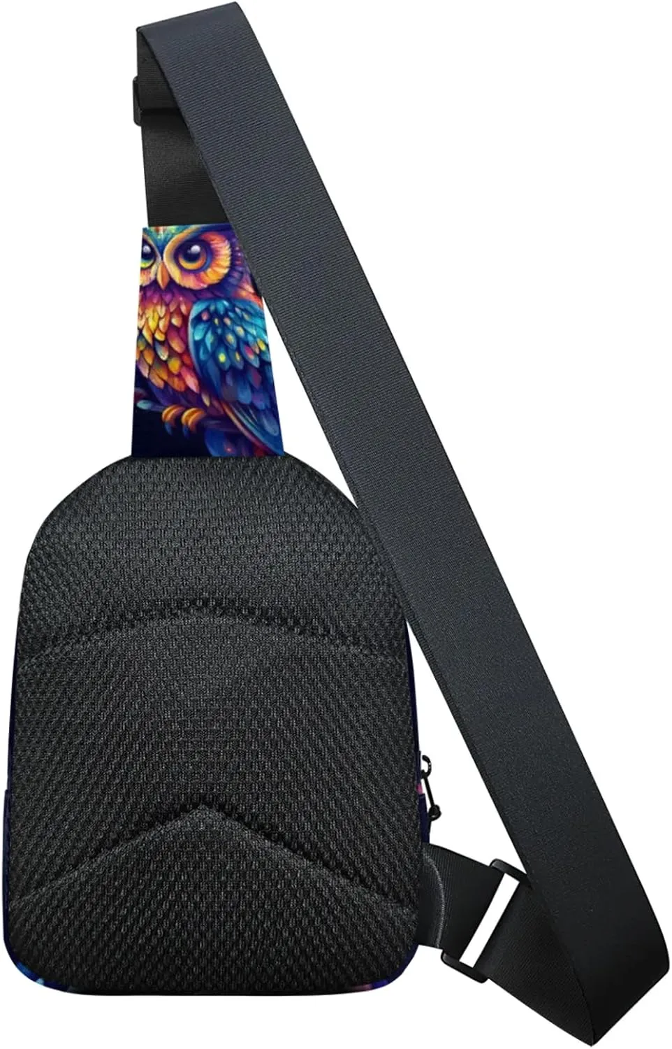 Custom Sling Bag Owl Cross Body Customize Chest Bag Funny Owl Daypack for Outdoors Travel Hiking Sports