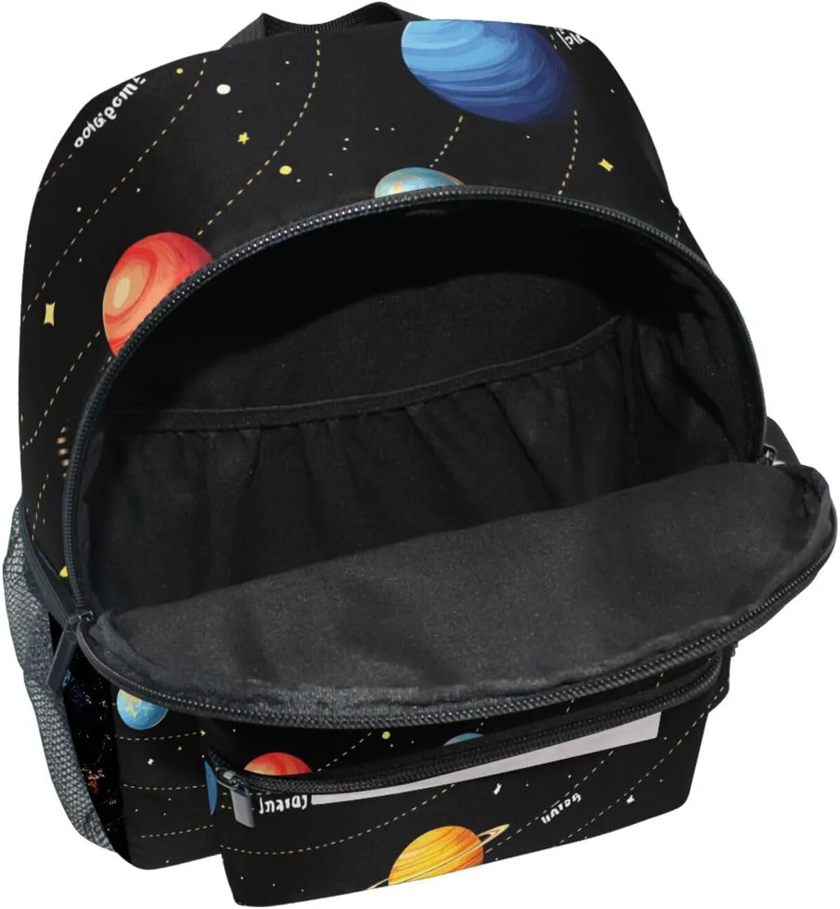 Custom Universe Solar System Kids Backpack for Girls Boys, Space Planets Toddler Casual Daypack Backpacks, Personalized with Kid's Name Preschool School Bag, Children Travel Bookbag with Chest Strap