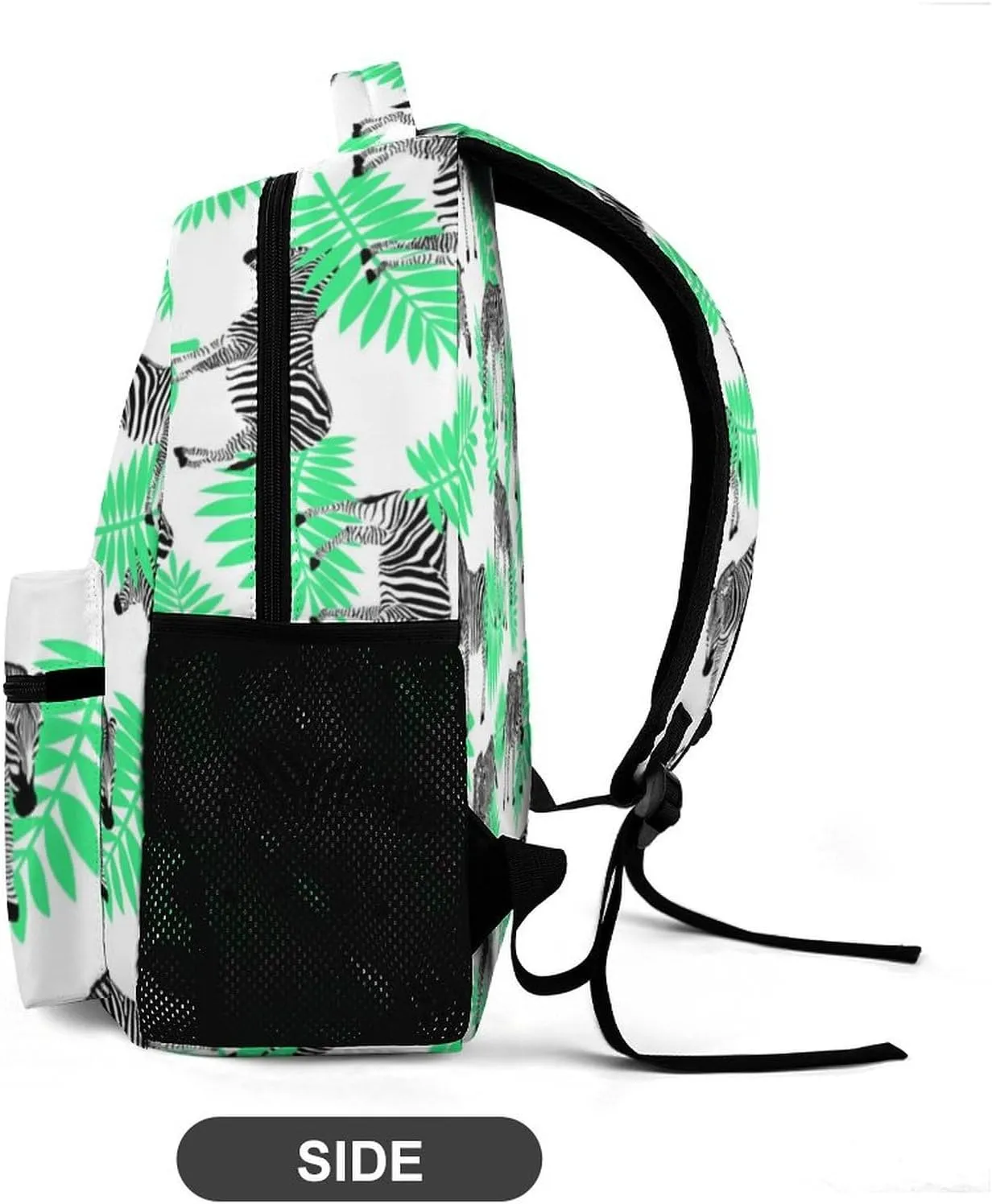 Custom Zebra Backpack for Kids Girls Boys School, 16 Inches Cute Zebras Theme Bookbag, Adjustable, Lightweight, Large Capacity, Colorful Daily Casual Backpacks