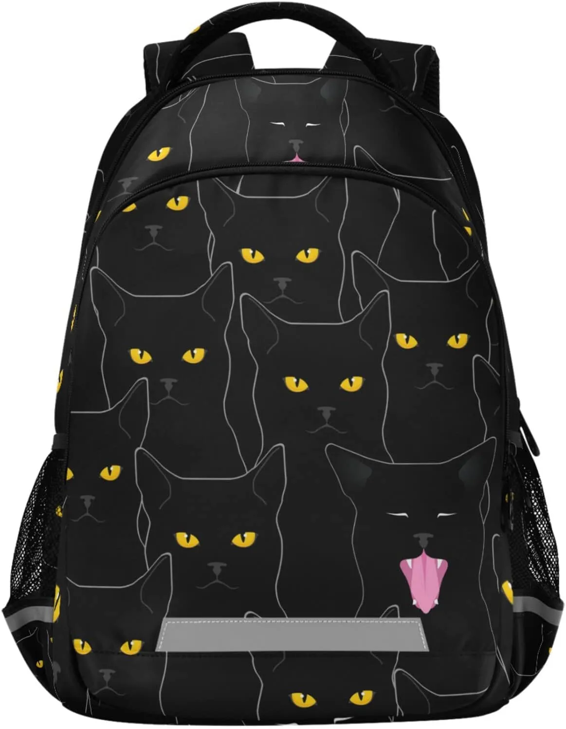 Cute Black Cats School Backpack for Teen Bookbag for Middle School/High School/Teenagers/College Boys Girls Portable Wide shoulder strap Backpack