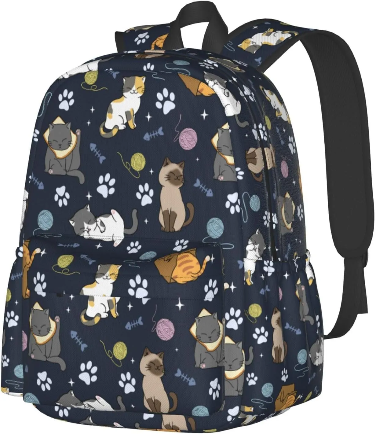 Cute Cats Backpack for Women 16.9 inch Travel Casual Laptop Backpack Lightweight Waterproof Hiking Daypack
