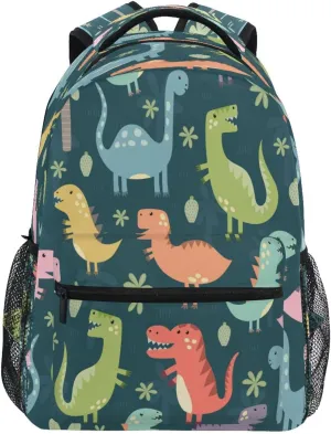 Cute Dinosaur Kids Backpack Boys Girls Bookbag Schoolbag Travel Laptop Daypack Preschool Kindergarten Elementary School Student Book Bag for Junior High Primary