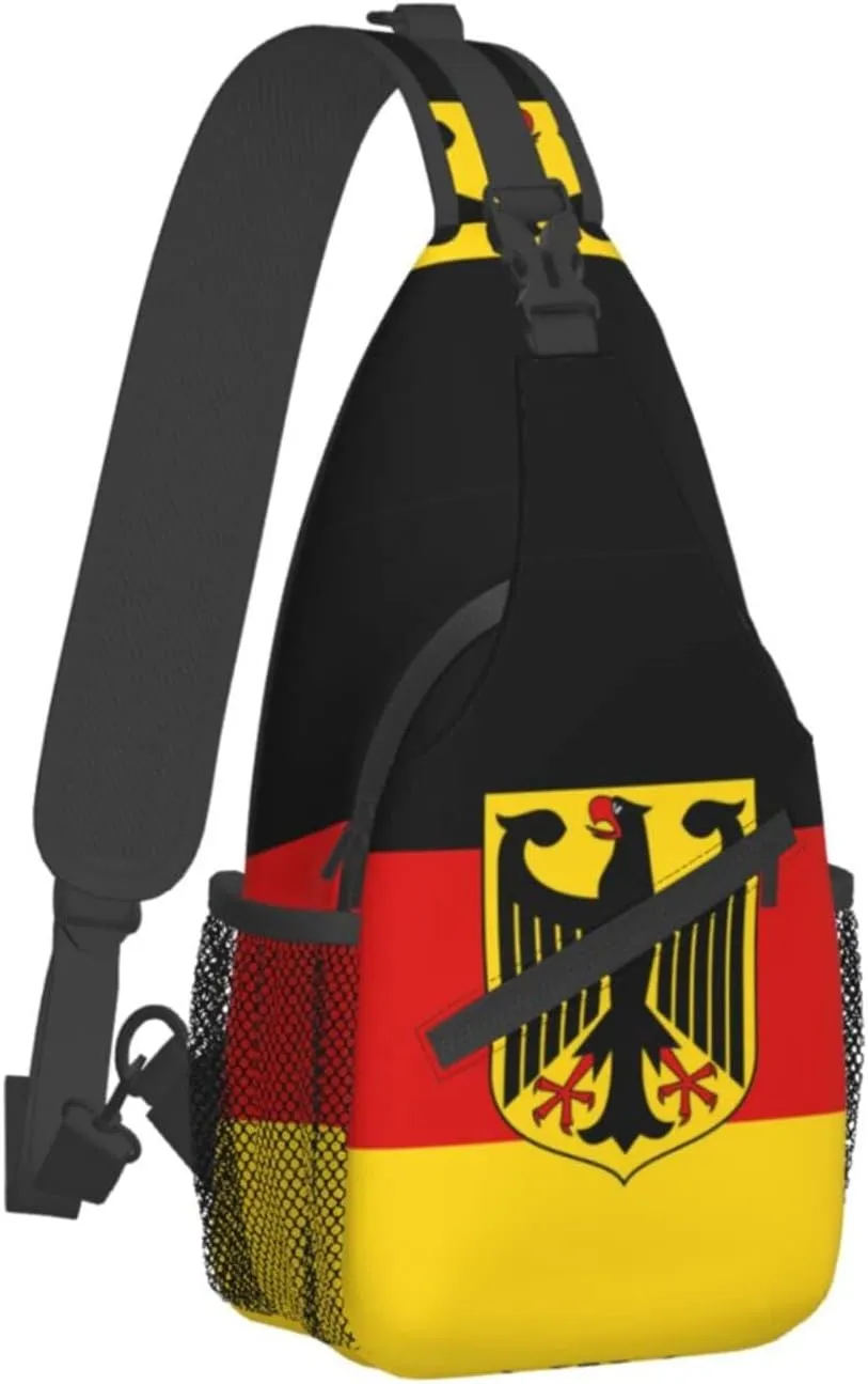 Cute Flag Sling Bag Crossbody Backpack Patriotic Flag Travel Hiking Daypack Shoulder Chest Bag for Women Men
