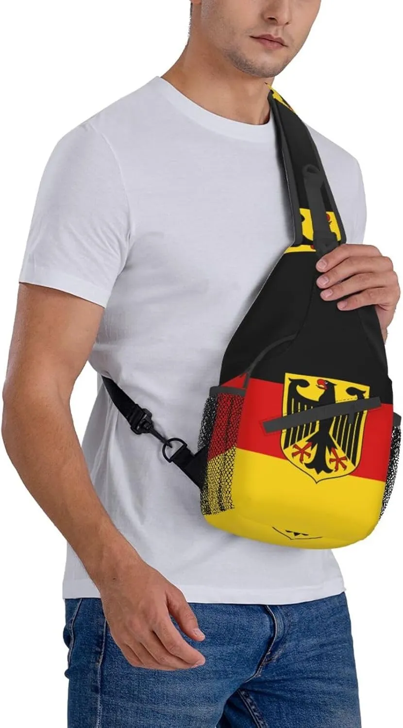 Cute Flag Sling Bag Crossbody Backpack Patriotic Flag Travel Hiking Daypack Shoulder Chest Bag for Women Men