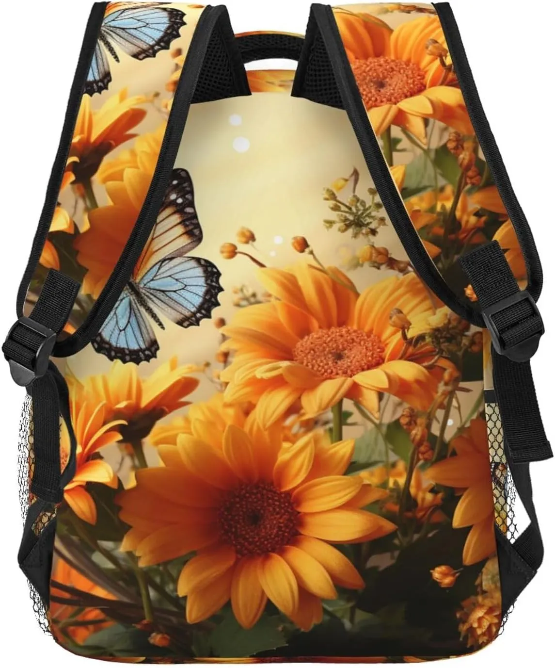 Cute Sunflower and Butterfly Backpack Laptop Backpack for Men Women Lightweight Backpack Rucksack Laptop Bag Daypack for Travel