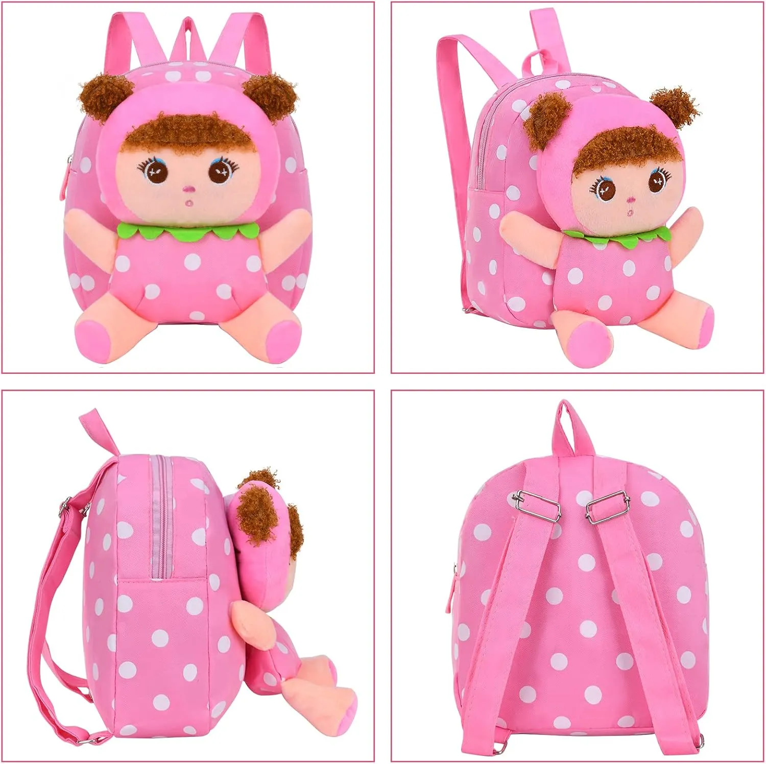 Cute Toddler Backpack Plush Doll Toy Snack Travel Bag Preschool Shoulder Bag Gift for Kid