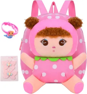Cute Toddler Backpack Plush Doll Toy Snack Travel Bag Preschool Shoulder Bag Gift for Kid