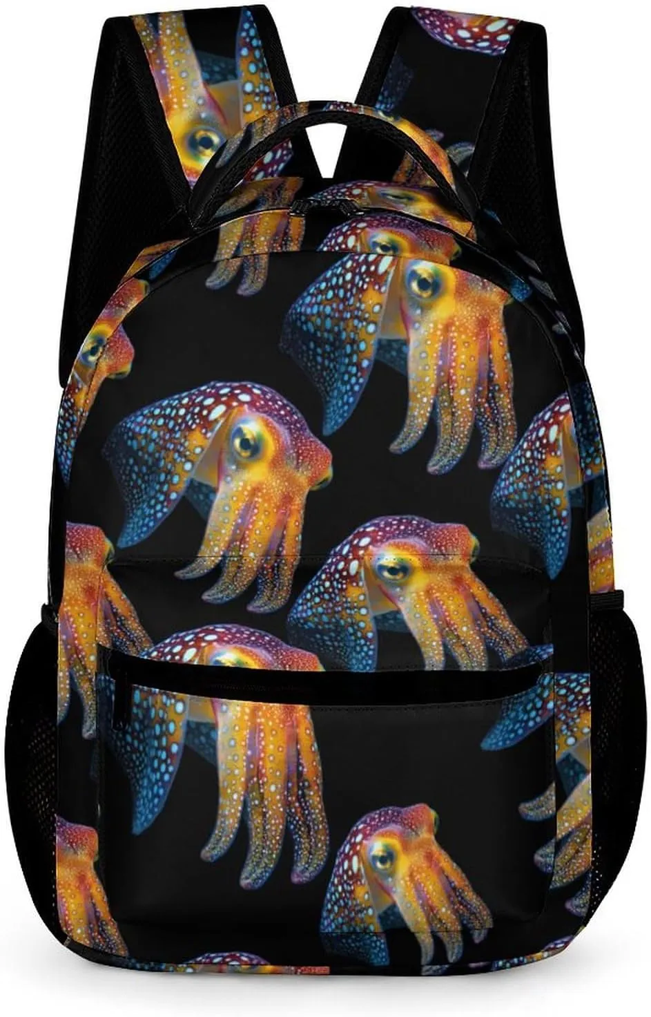 Cuttlefish Glowing Squid Casual Backpack Travel Laptop Cute Basic Shoulder Bag for Work Women & Men