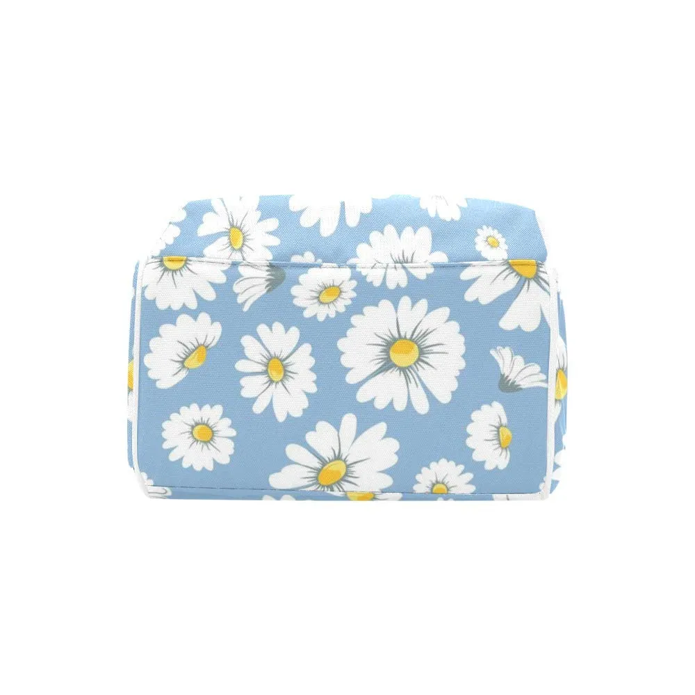 Daisy Bloom Flower Diaper Bags Backpack with Name Personalized Baby Bag Nursing Nappy Bag Travel Tote Bag Gifts for Mom Girl 10.83 x 6.69 x 15 Inch