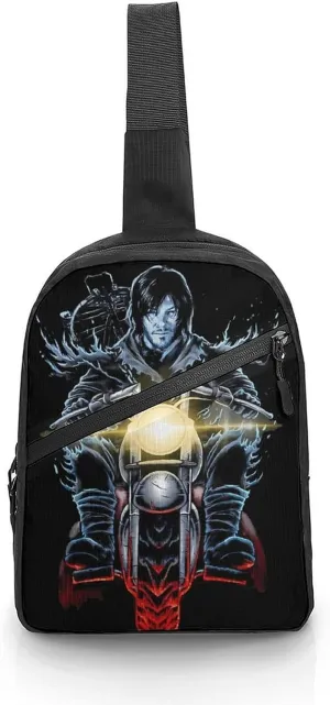 Daryl Dixon-Chapel Roan Multi-Functional Crossbody Bag With Storage Pockets And Anti-Loss Key Strap, Adjustable For Chest Shoulder One Size