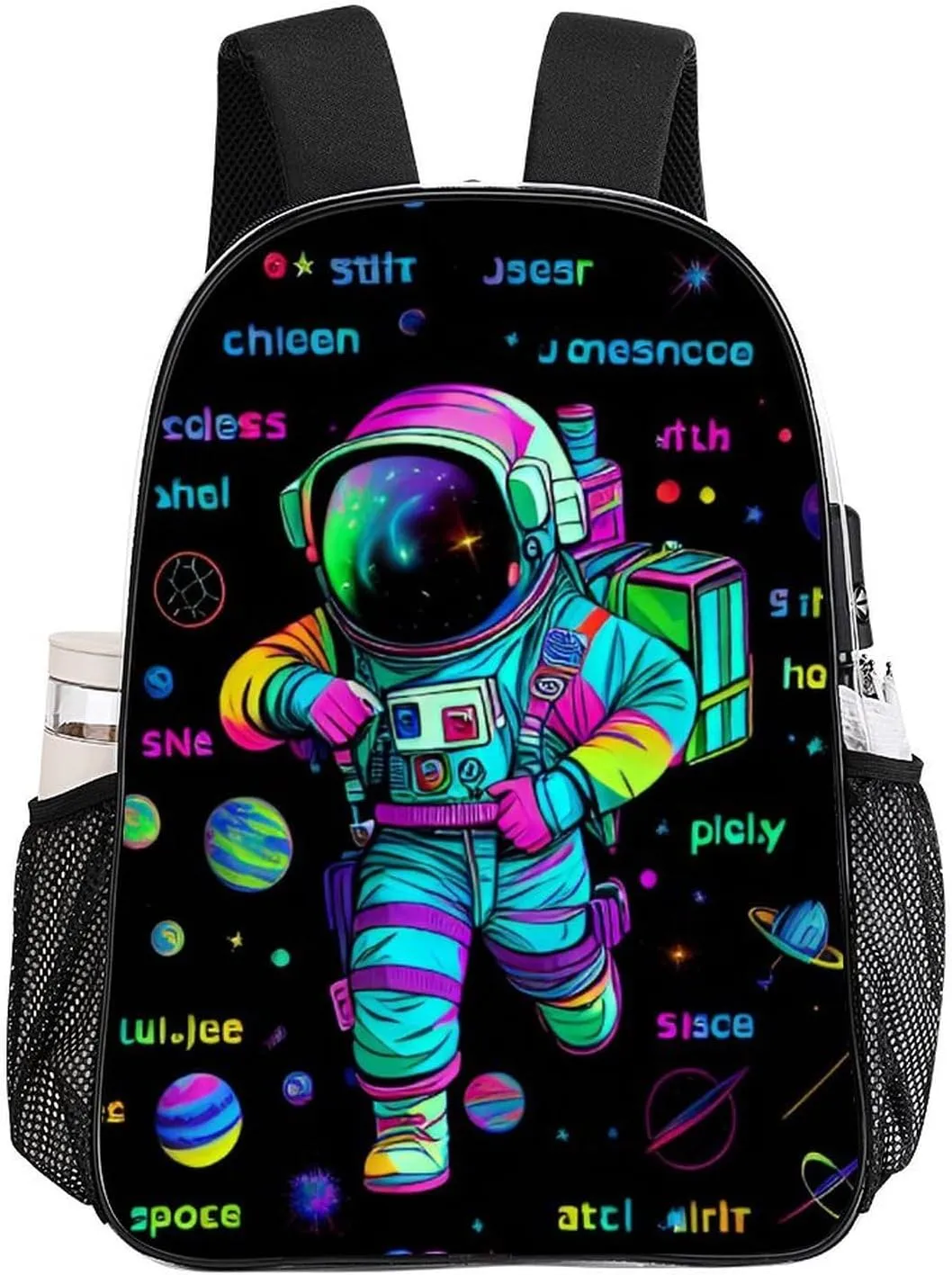 Daypack Backpack Anti-Theft Multipurpose Big Capacity Bookbag - Psychedelic Space Astronaut Outer Space Chemical Formula Art Business Computer Bag Transparent Bag
