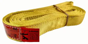 DD Sling (USA Made). 2" wide X (4' to 20' lengths) in Listing! 2 Ply Twisted Eye, Nylon Lifting Slings, Eye & Eye, Heavy Duty (900 webbing), 6,400 lbs Vertical, 5,100 Choker, 12,800 Basket Load