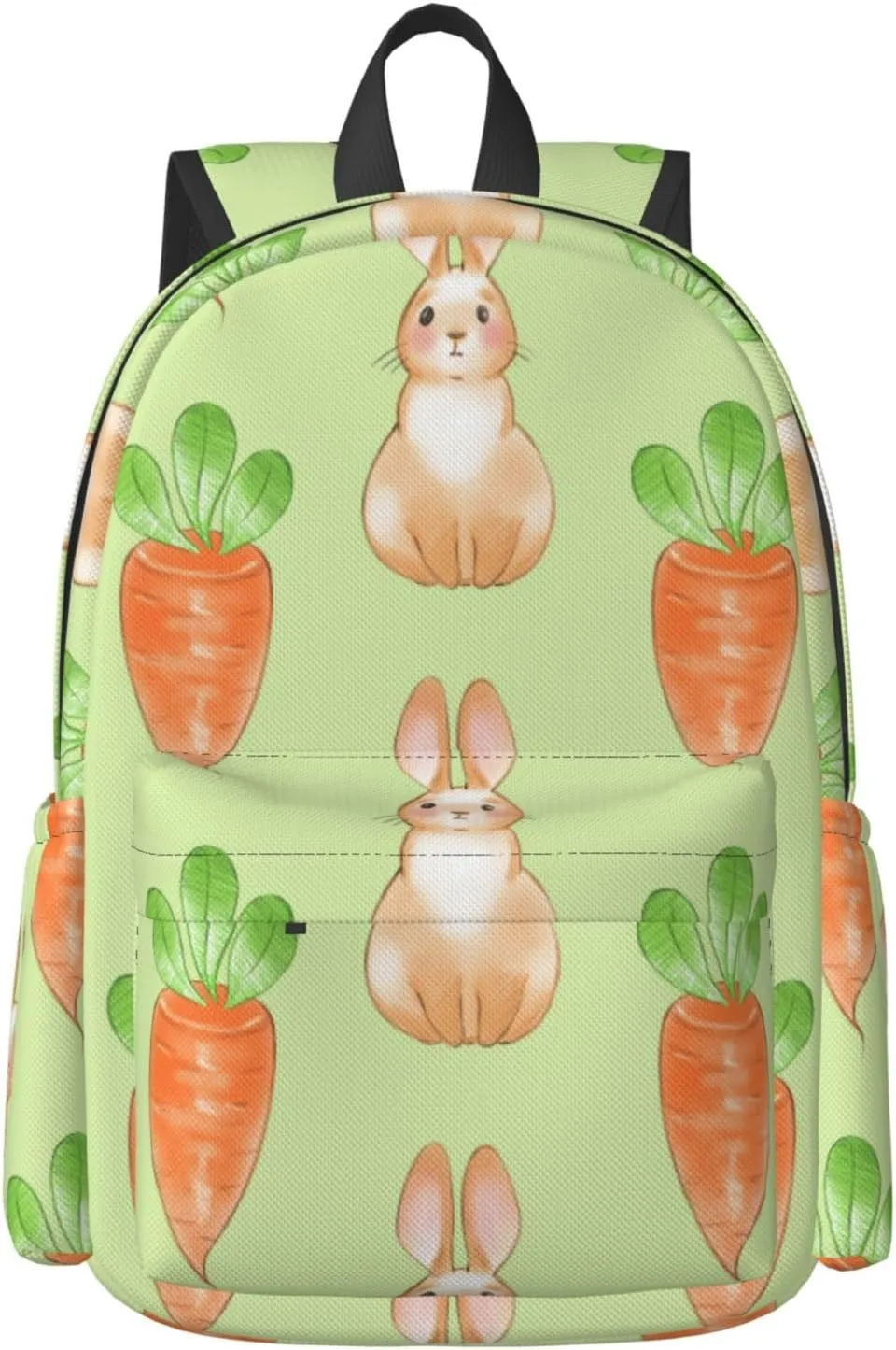 Delerain 17 Inch Backpack Rabbit And Carrot Laptop Backpack School Bookbag Shoulder Bag Casual Daypack For School/Camping/Hiking/Picnic/Beach/Travel