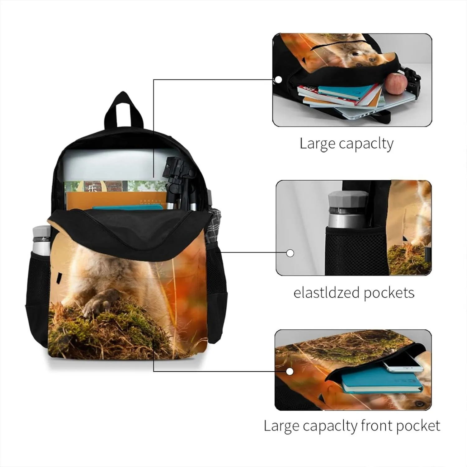 Delerain Cute Little Corgi Kids Backpack School Book Bag Travel Daypack Shoulder Bag 17 Inch Plus Lightweight Laptop Bag For 1-6th Grade Boys Girls Back To School