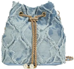 Denim Bucket Bags for Women Y2K Crossbody Purse Trendy Handbags Shoulder Bag Satchel 2024