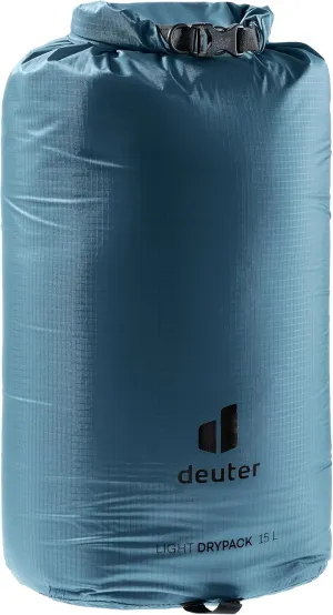 Deuter Light Drypack, Water-Resistant Ripstop Roll-Top Dry Pack Sack Keeps Gear Dry for Hiking, Trekking, Camping & Kayaking