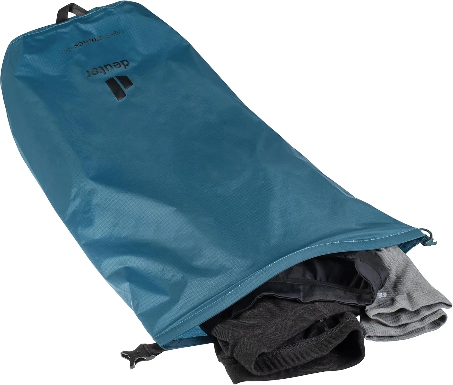 Deuter Light Drypack, Water-Resistant Ripstop Roll-Top Dry Pack Sack Keeps Gear Dry for Hiking, Trekking, Camping & Kayaking